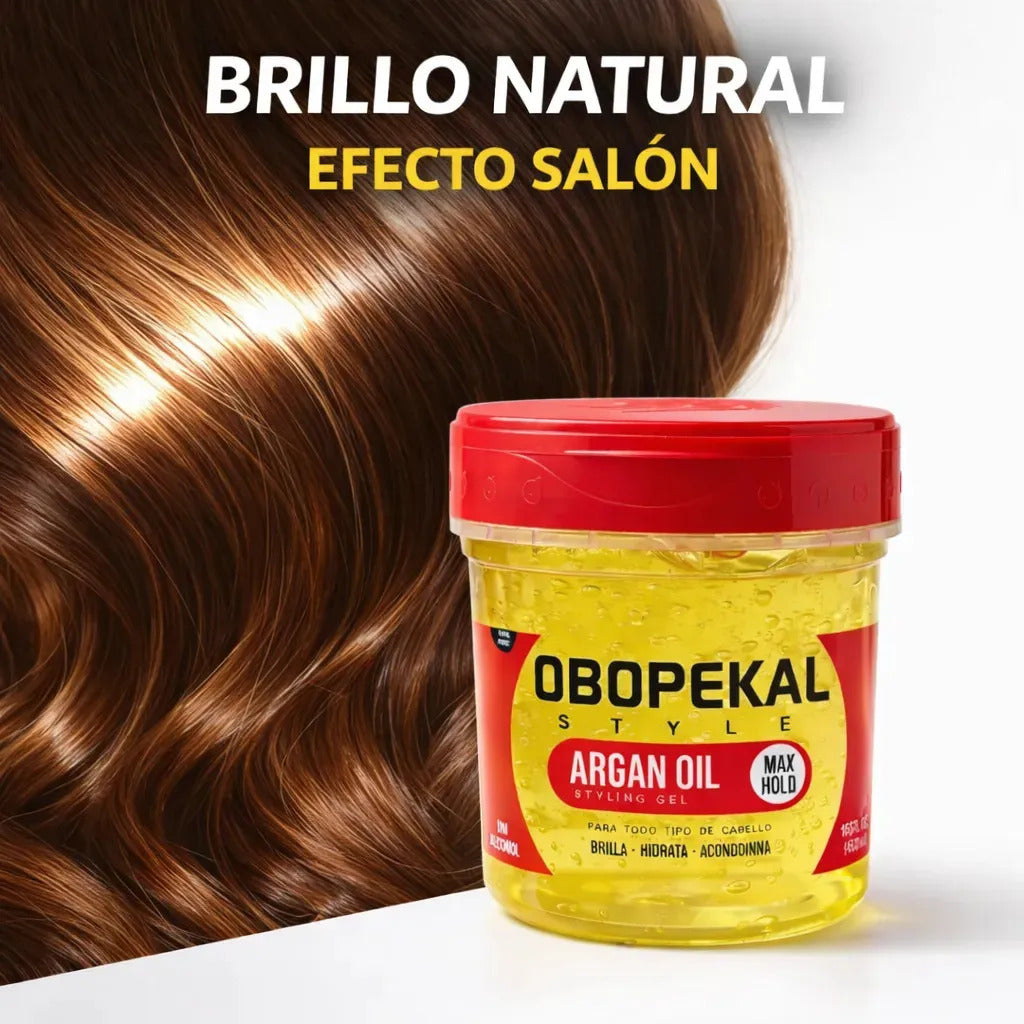 Gel Fijador De Cabello Alta Fijación Sin Resequedad  Argán