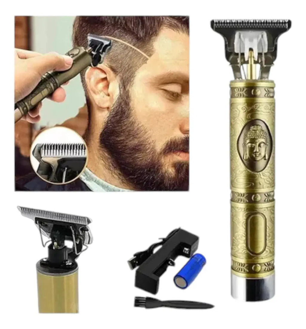 Kit de Barbería Profesional Kemei: Clipper 1986 + Trimmer Buddha 1974a + Shaver 2026