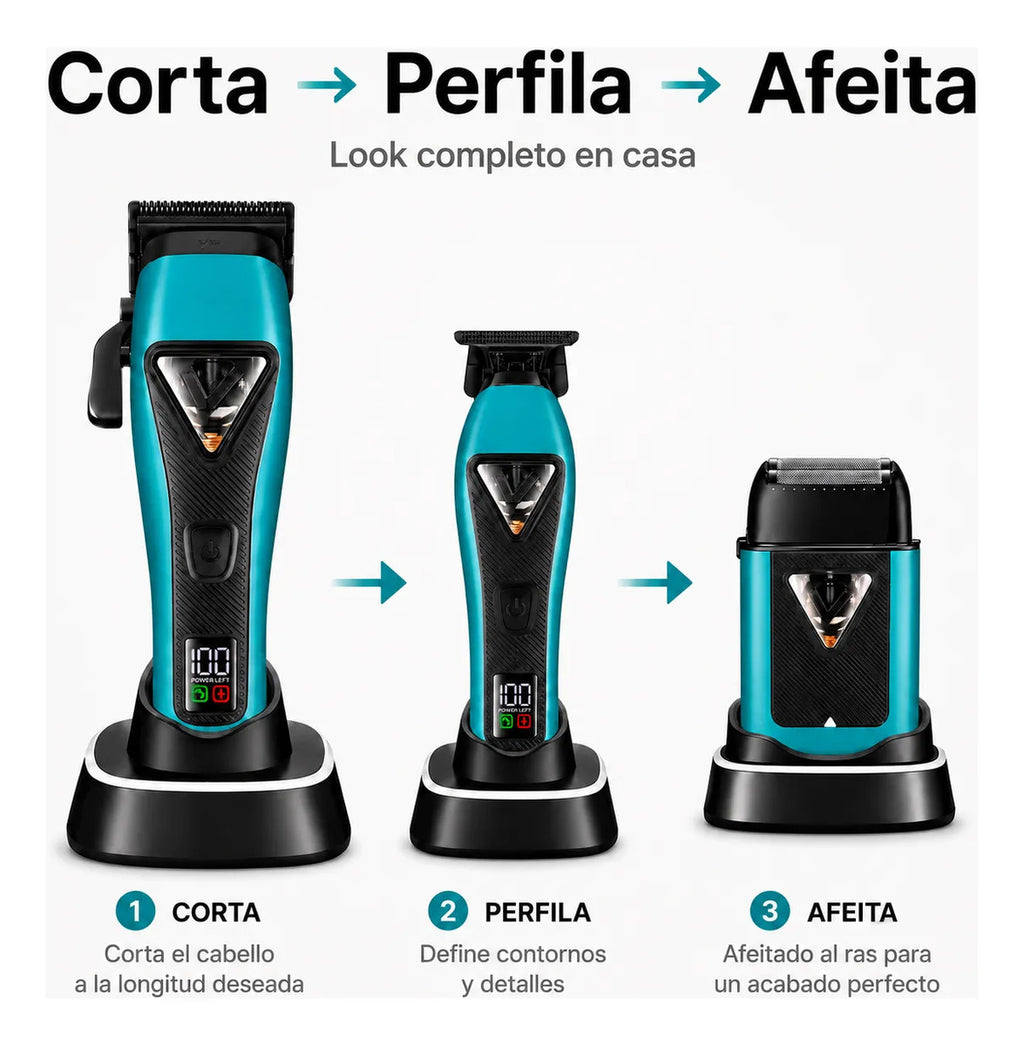Máquina Cortar Pelo Vgr Kit 3 En 1 Corte Detalle Afeitado