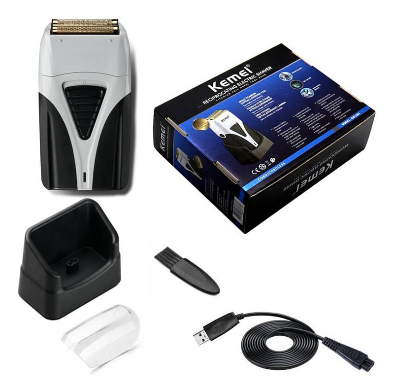 Afeitadora Profesional Kemei KM-3383: Shaver Recargable y Portátil