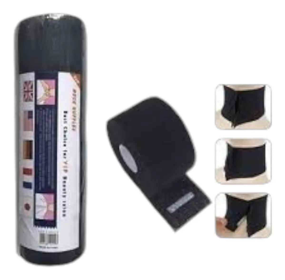Combo 25 Pcs Papel Cuello Negro Insumo Barberia Cubre Cuello Negro