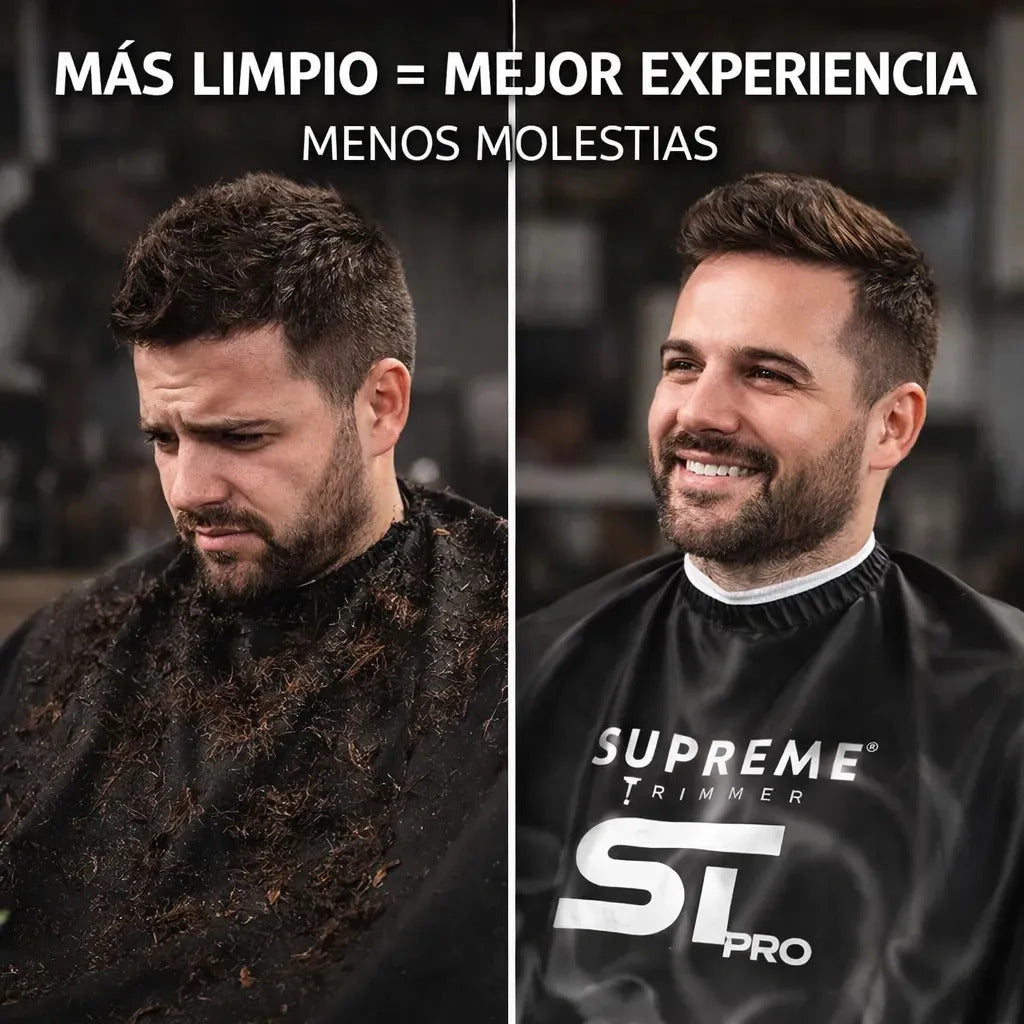 Capa De Barberia Antiestatica Sin Pelos Pegados Corte Limpio