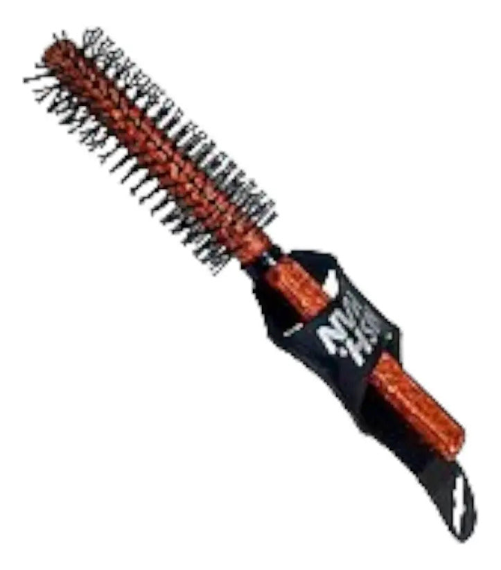 Cepillo Redondo de Madera Nishman Hair Brush 39 - Profesional para Secado y Volumen