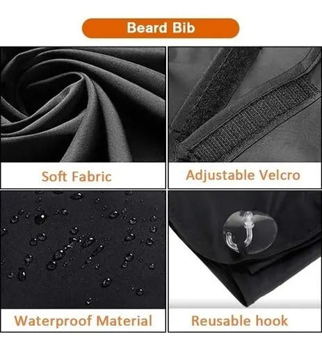 Capa Delantal para Afeitado de Barba con Sujeción al Espejo - Impermeable