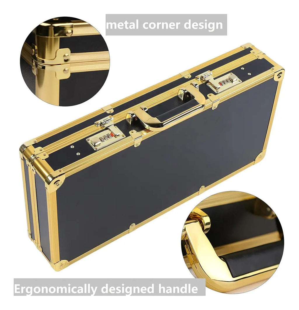 Maletín Barbería Profesional Porta Máquinas Tijeras Negro Premium