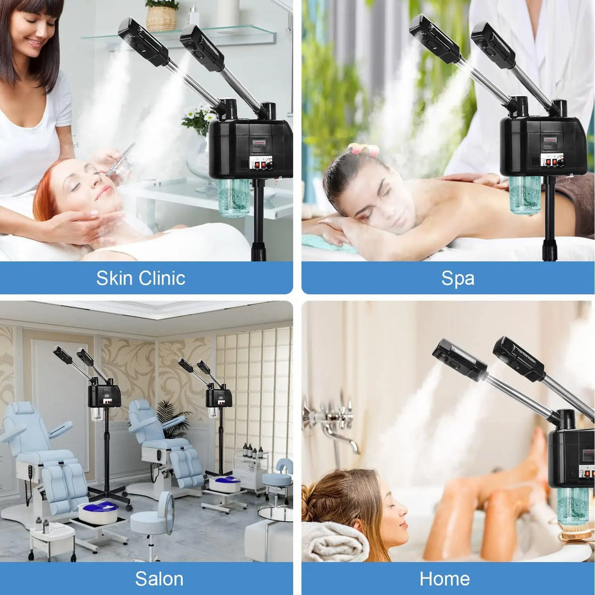 Vapor de Ozono Profesional de Pedestal - Vaporizador Facial para Barboterapia y Estética