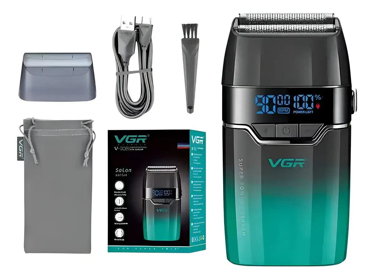 Afeitadora Vgr Barba Carga Rápida Shaver 9000 Rpm - V-308
