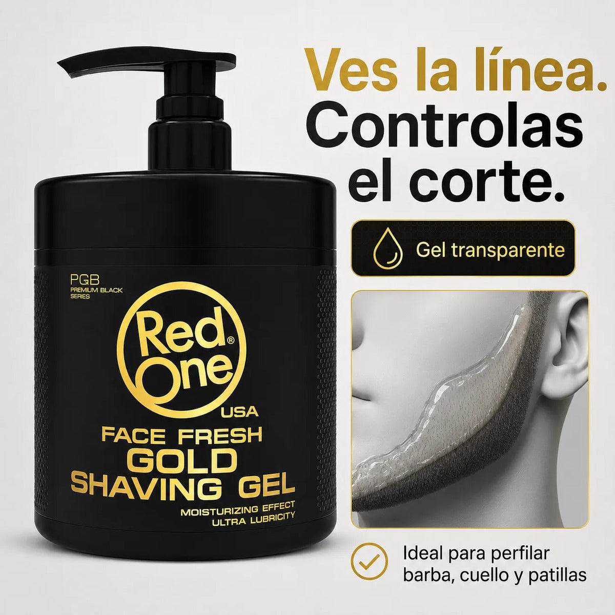 Gel Para Afeitar Transparente Red One Gold 1000 Ml
