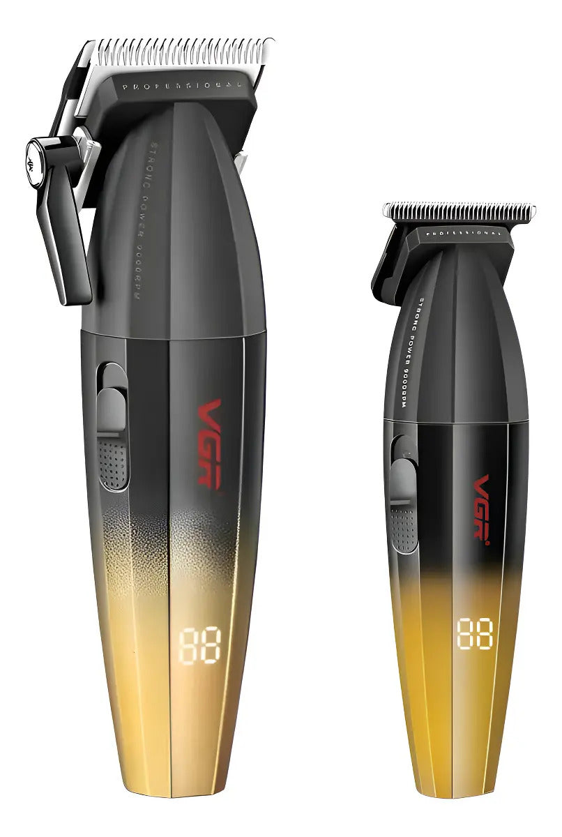 Combo VGR V-003 Clipper + V-906 Trimmer Profesional Dorado