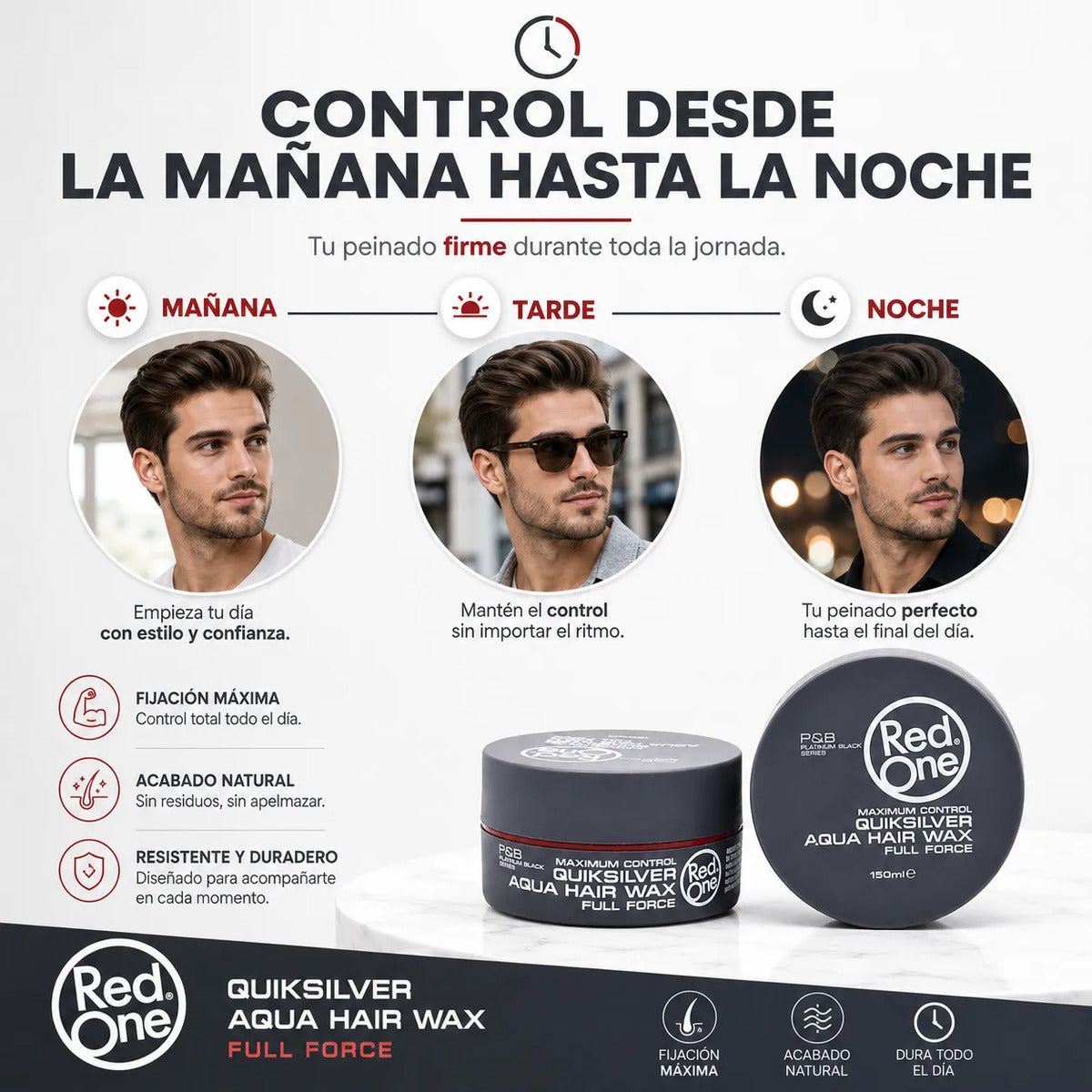 Cera Capilar Fijadora Red One Full Force Plateada 150ml