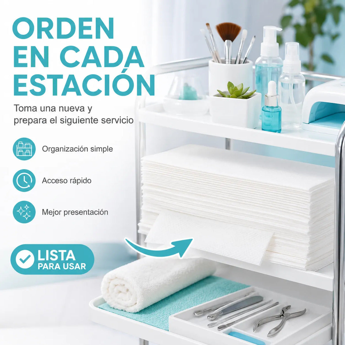Pack 100 Toallas Desechables Para Cabello Uso Profesional