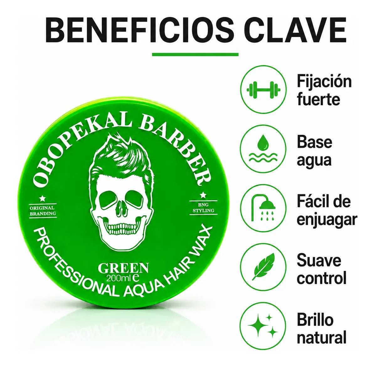 Cera Obopekal Para Barba Cabello Gel Pomada Capilar Barbería