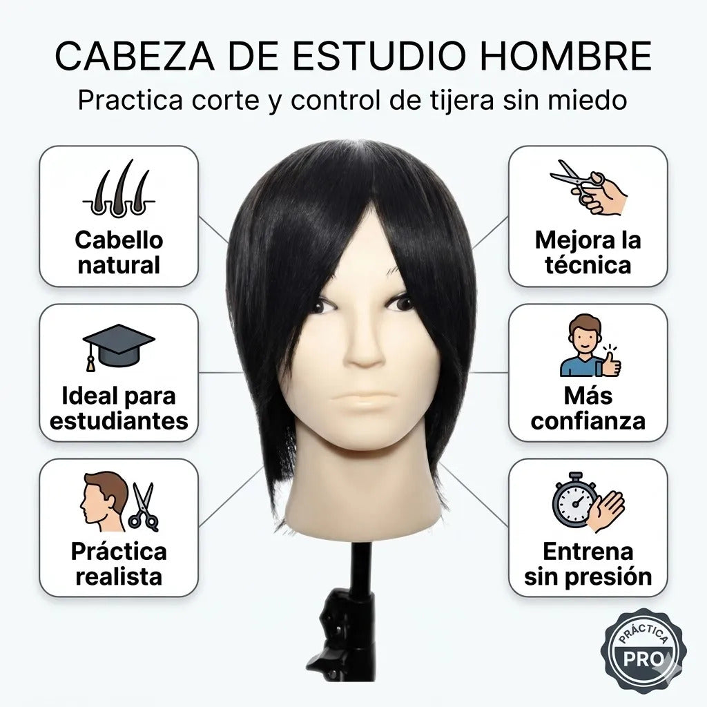 Cabeza De Estudio Peluquería Técnica Cabello Natural