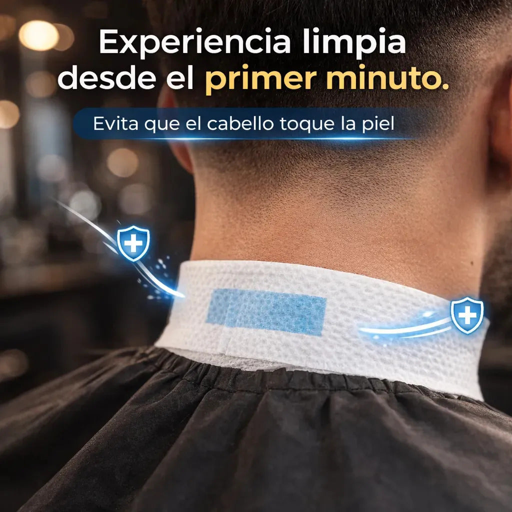 Papel De Cuello Barbería Higiene Profesional Adhesivo 5 Unid