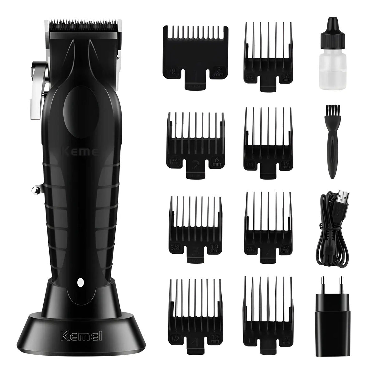 Clipper Profesional Kemei KM-2296: Máquina Inalámbrica con Base de Carga