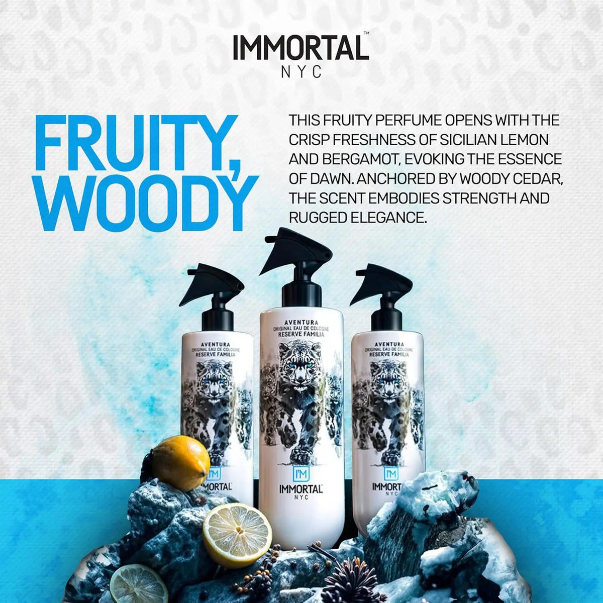 After Shave Colonia Immortal Aventura - Loción Profesional Post Afeitado 500ml