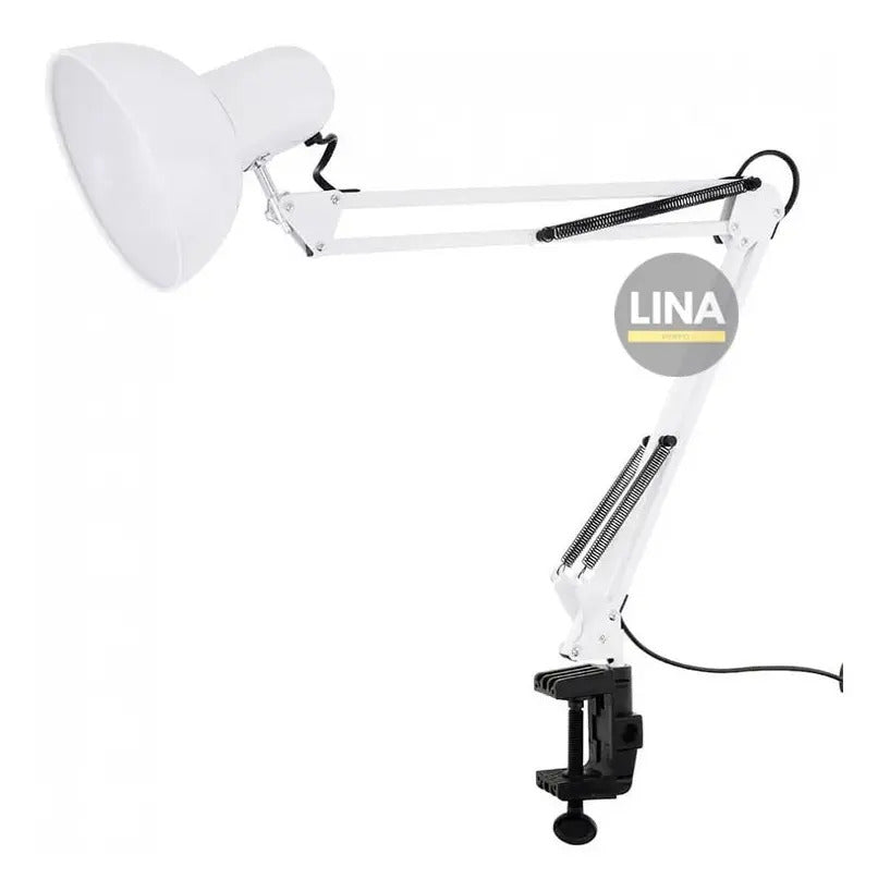 Lámpara de Escritorio Profesional con Brazo Flexible y Altura Extra de 84cm