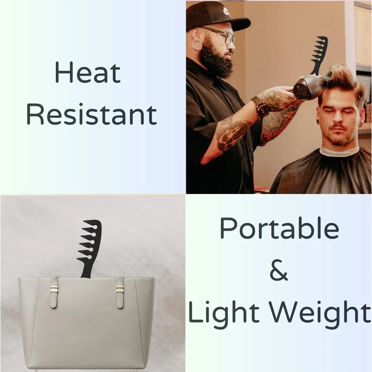 Peine de Corte Profesional Fino para Barbería y Peluquería – Alta Precisión
