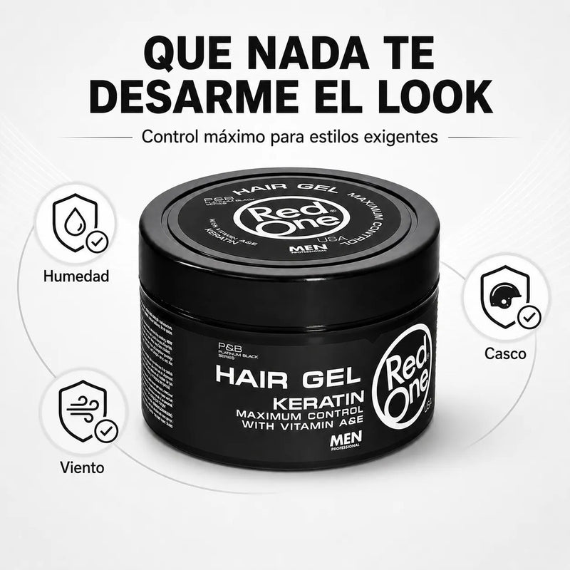 Gel Fijador Hombre Peinado Definido Keratin 450 Ml