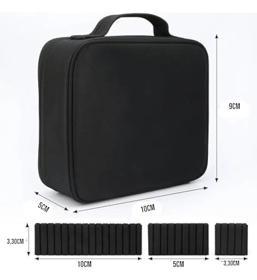 Maleta Impermeable Portatil Cosmetiquero Ligero Profesional Barberia Negro
