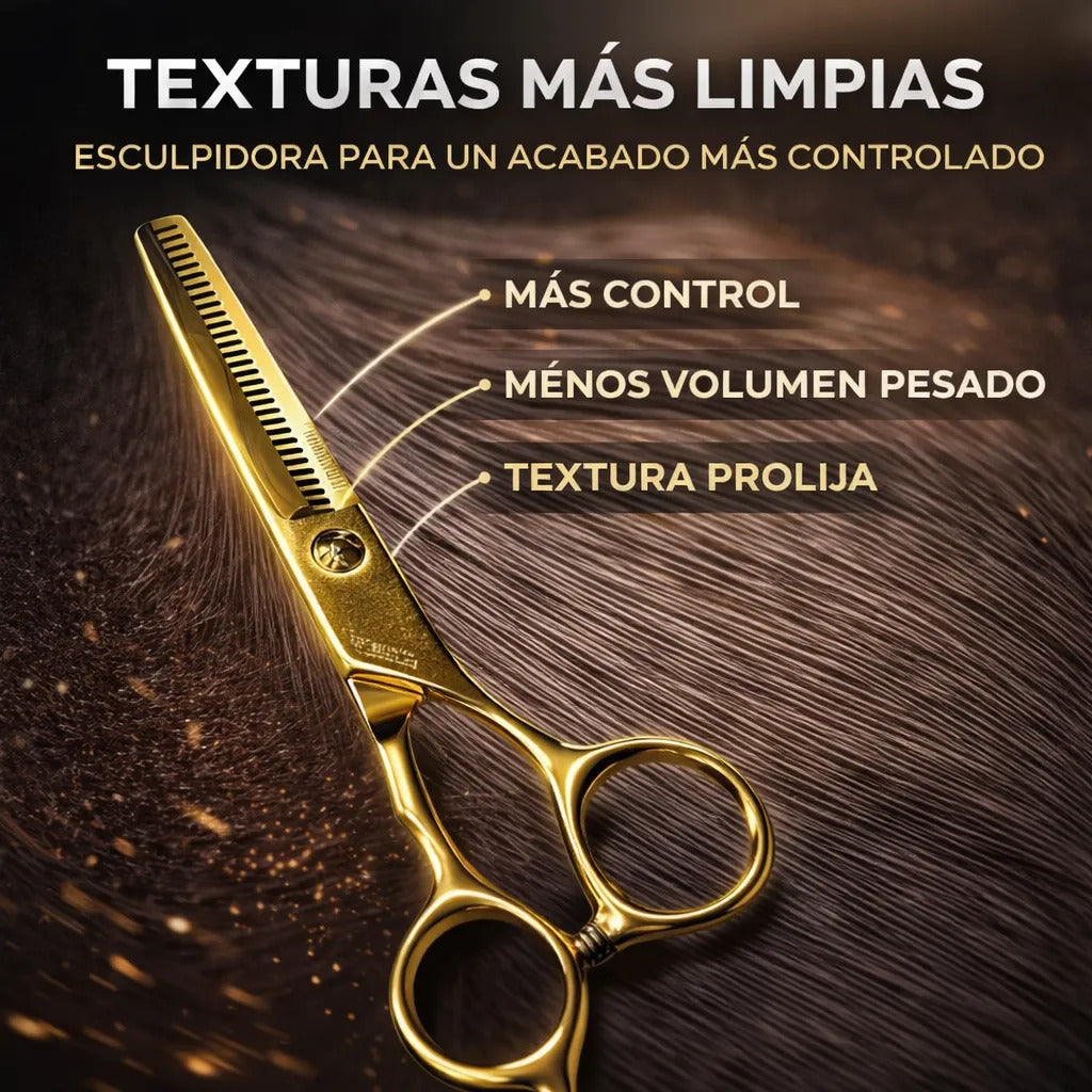 Set 2 Tijera Filo Navaja Peluquería Profesional Con Estuche