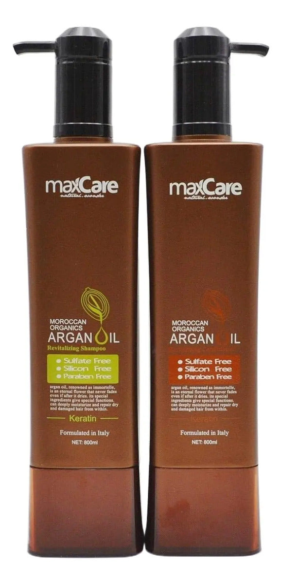 Pack MaxCare Argan Oil 800ml - Shampoo y Acondicionador Reparación Profunda