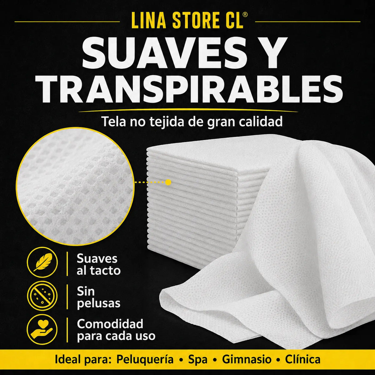 Toallas Desechables De Spa Peluqueria Gimnasio 70x30cm 50pcs