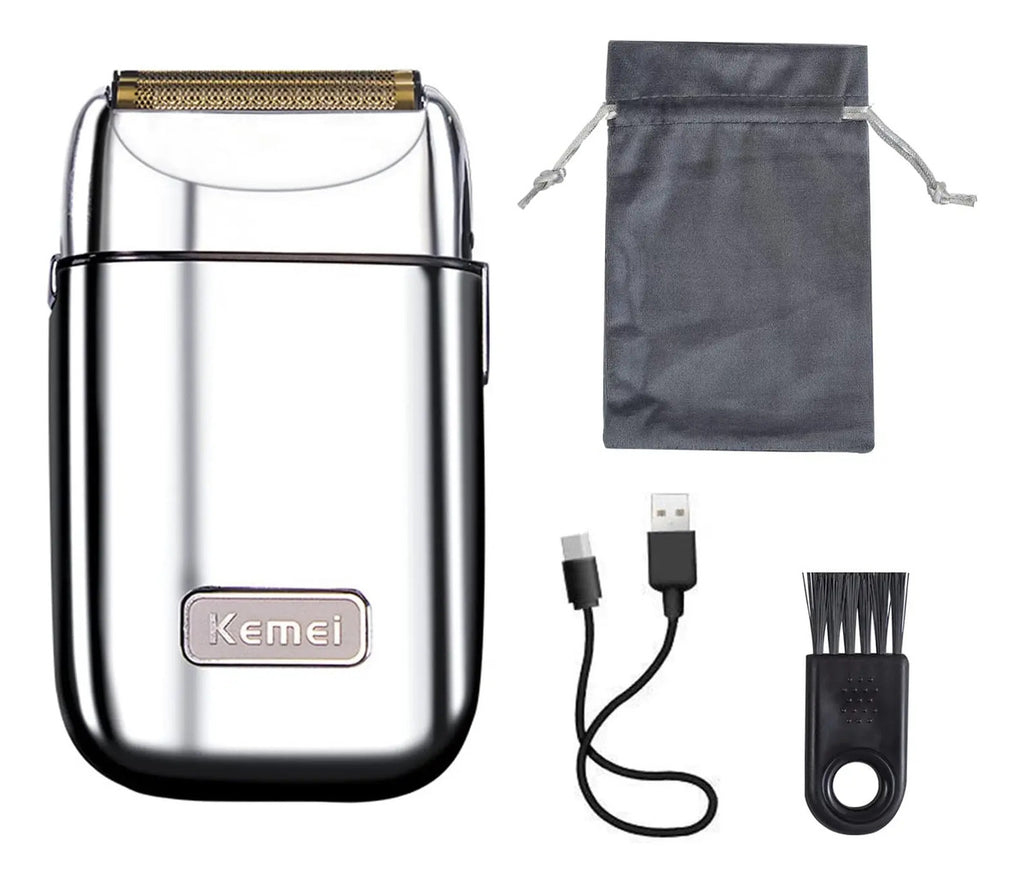 Kit de Barbería Profesional Kemei: Clipper 1986 + Trimmer i32S + Shaver TX1
