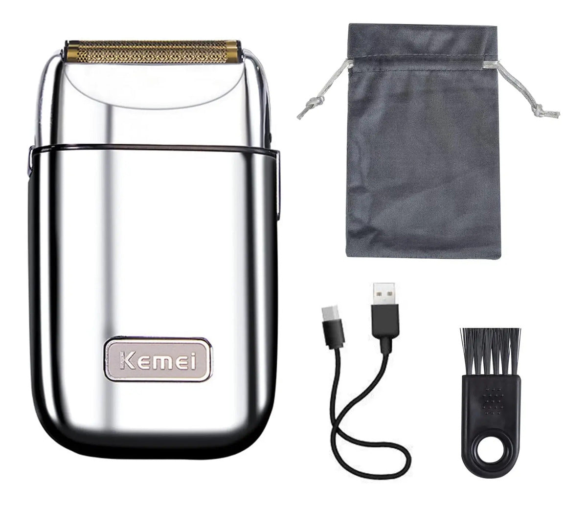 Kit de Barbería Profesional Kemei: Clipper 1986 + Trimmer i32S + Shaver TX1