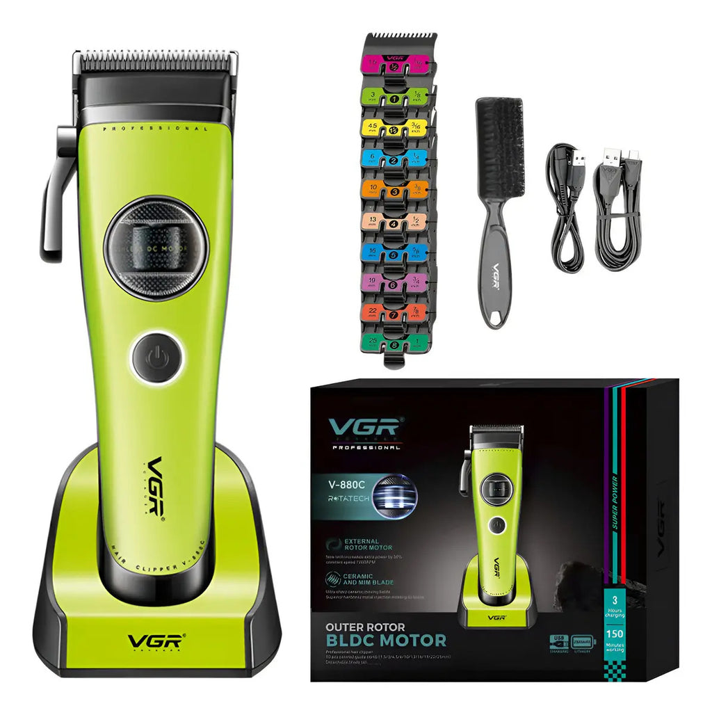 Máquina VGR V-880C Clipper Profesional 7200 RPM Motor BLDC Cerámica