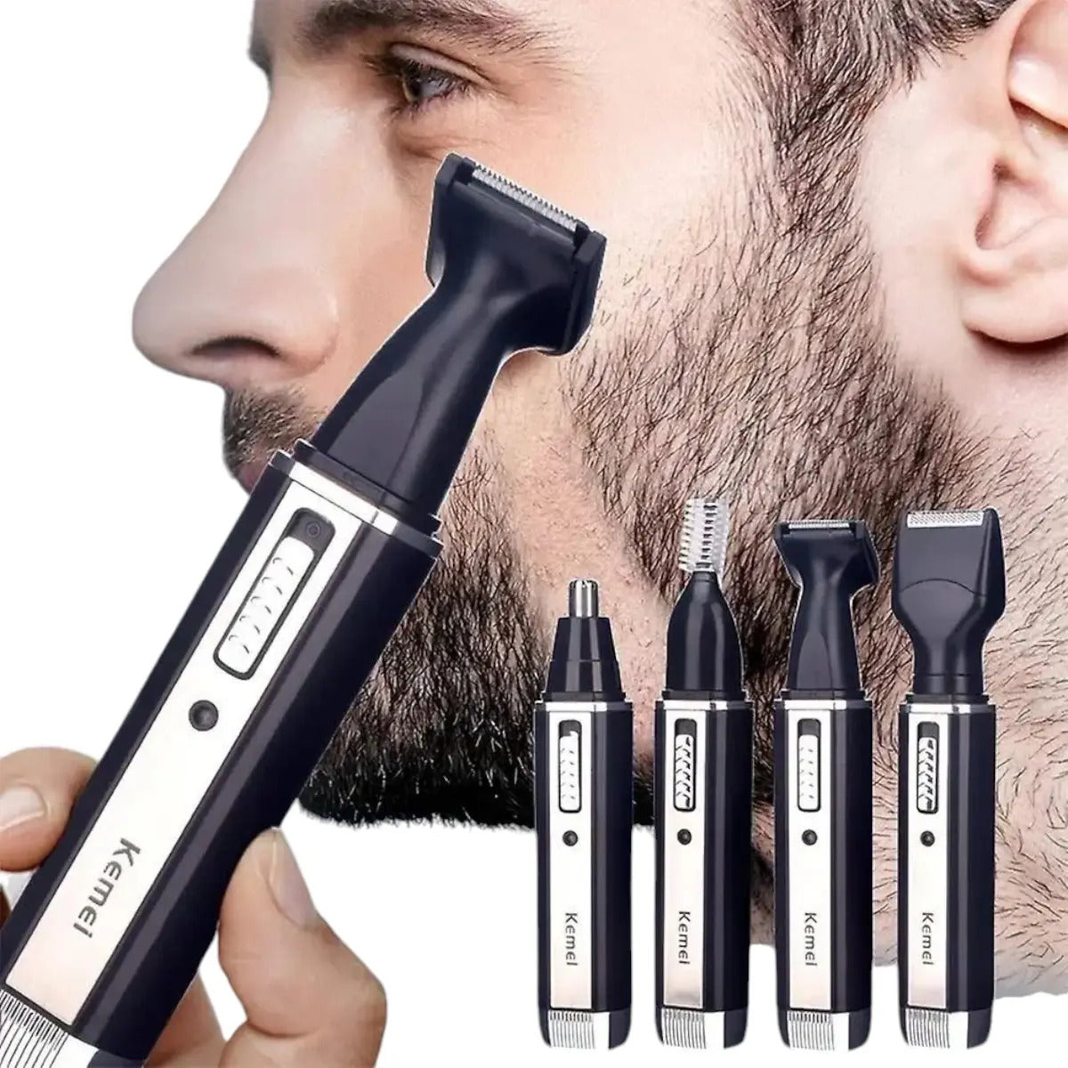 Máquina Multifuncional Kemei KM-1422: Cortadora de Nariz, Oídos y Patillas
