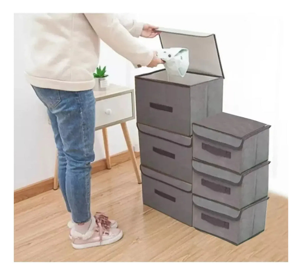 Cajas Organizadoras Plegables Pack 4 Closet Ropa Accesorios