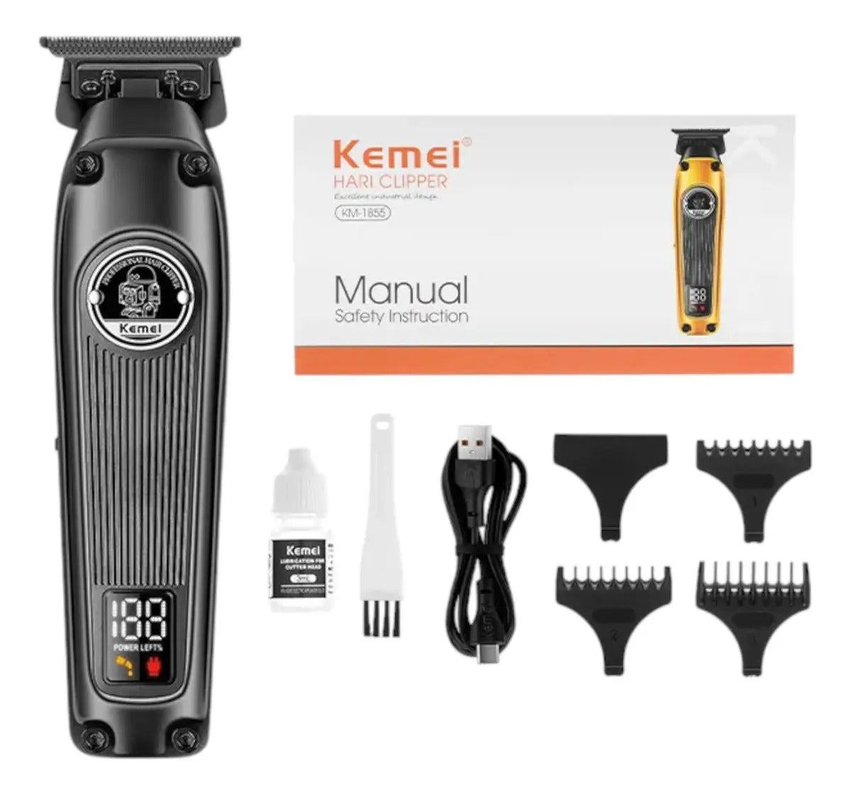 Trimmer Profesional Kemei KM-1855: Motor Brushless 7000 RPM