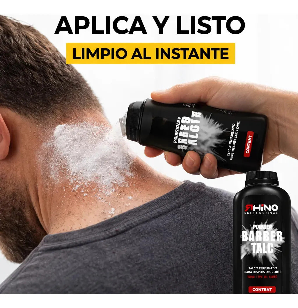 Talco Barbería Post Corte Perfumado Piel Limpia Sin Picazón
