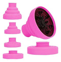 Difusor de Silicona Plegable Universal para Secador - Negro/Fucsia