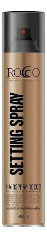 Laca Rocco Fijación Extra Fuerte 8+ Profesional - Spray 450ml Estilista