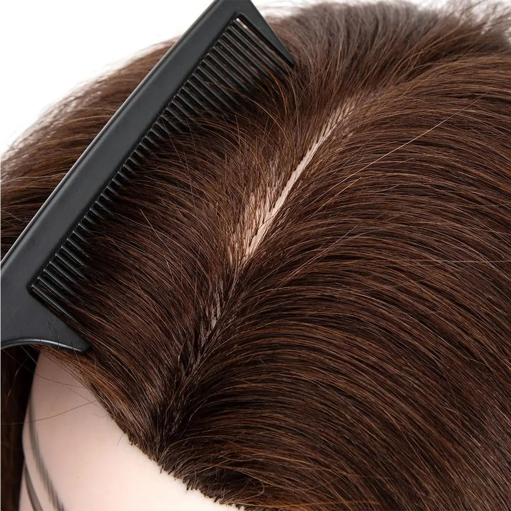 Cabeza de Práctica Masculina 100% Cabello Humano con Barba Profesional