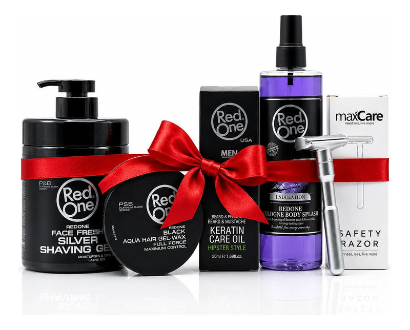 Kit Shaving Gel + After Shave +rastrillo+aceite+ Gel Cabello