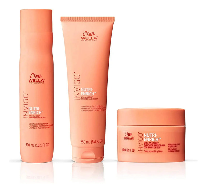 Kit Wella Invigo Nutri-Enrich - Shampoo + Acondicionador + Mascarilla