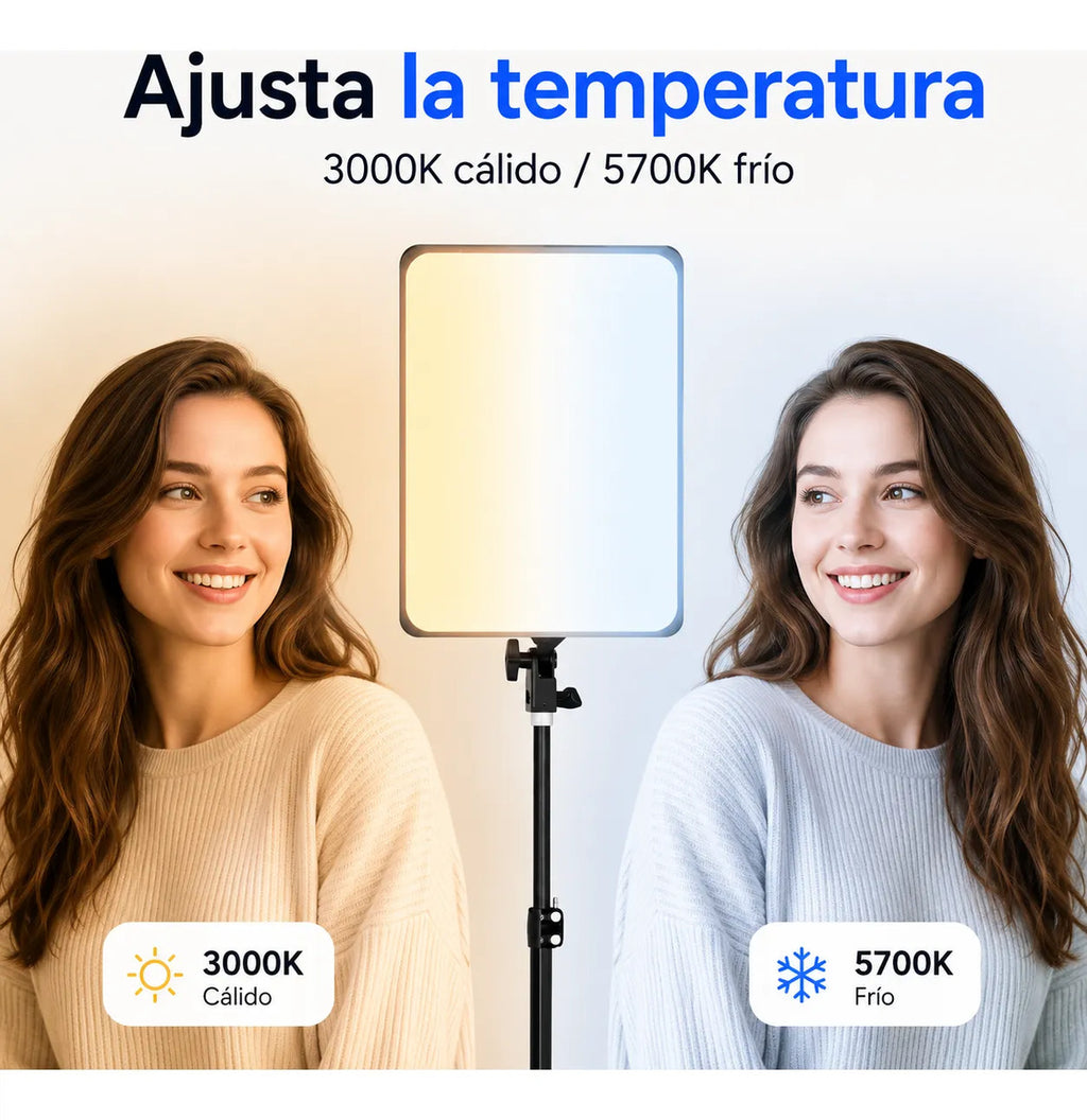 Luz Panel Led Estudio Iluminacion Regulable Uniforme Pl48