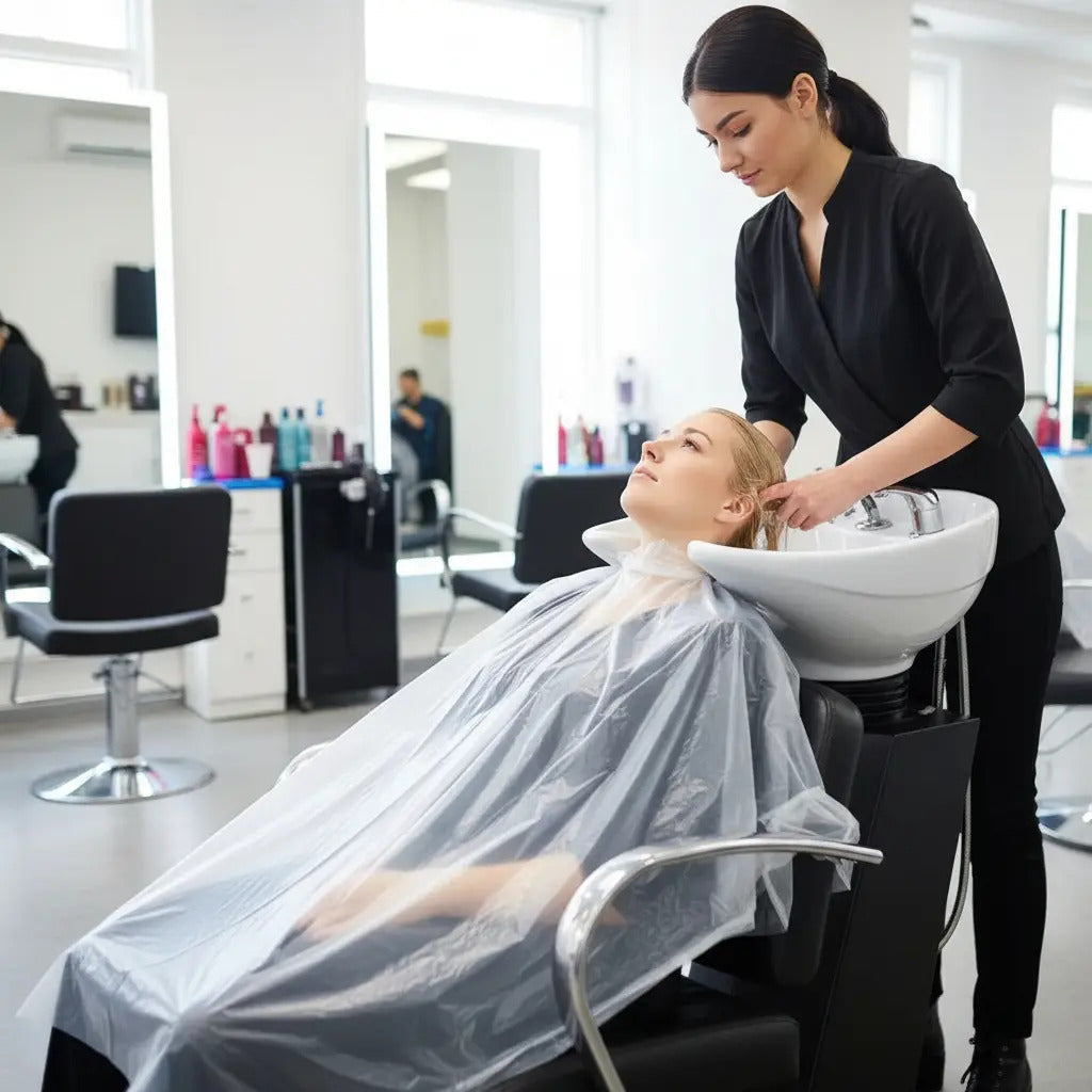 Pack 50 Capas Desechables Impermeables para Barbería y Peluquería