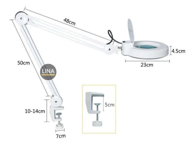 Lámpara de Aumento Profesional con Luz LED 24W y Brazo Ajustable