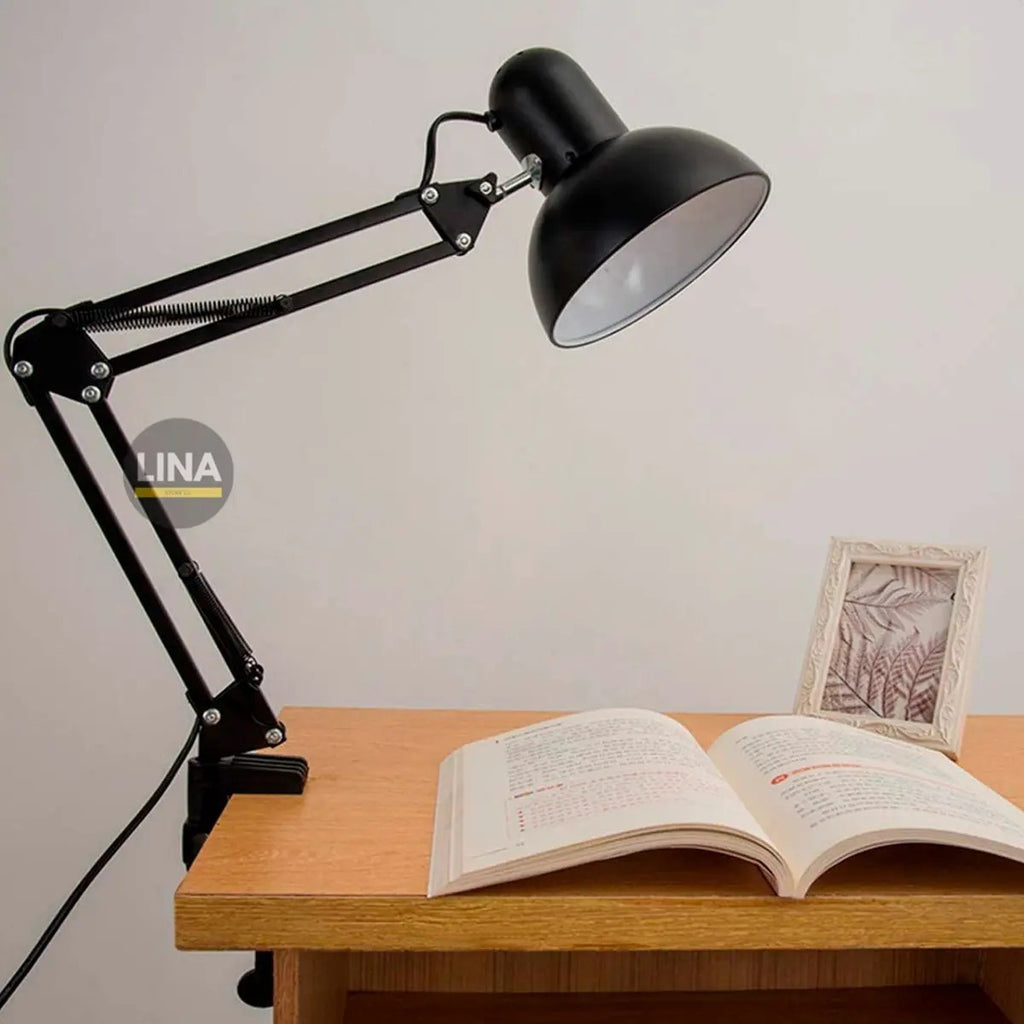 Lámpara de Escritorio Profesional con Brazo Flexible y Altura Extra de 84cm