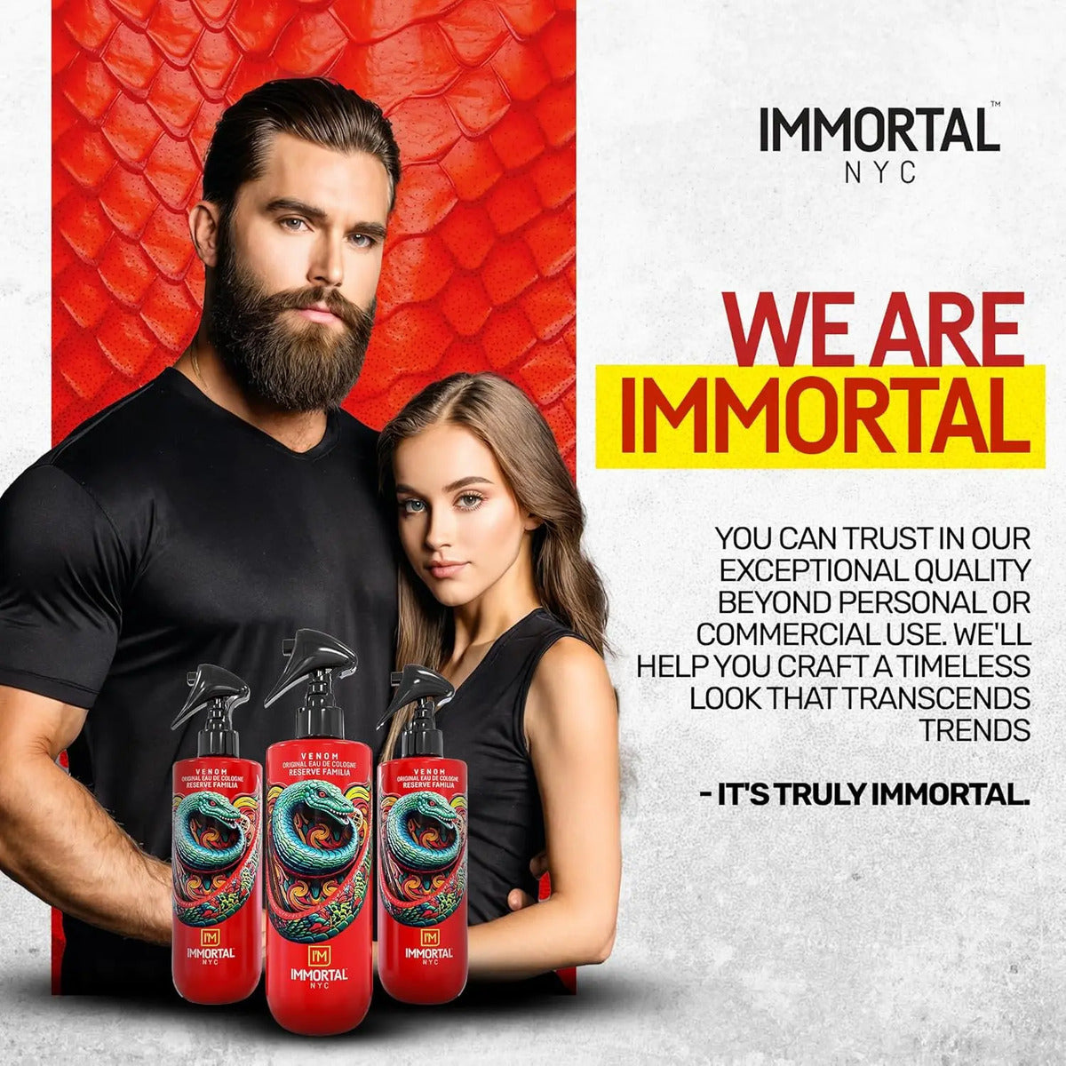 After Shave Immortal Venom Spray Premium - Loción Post Afeitado 500ml