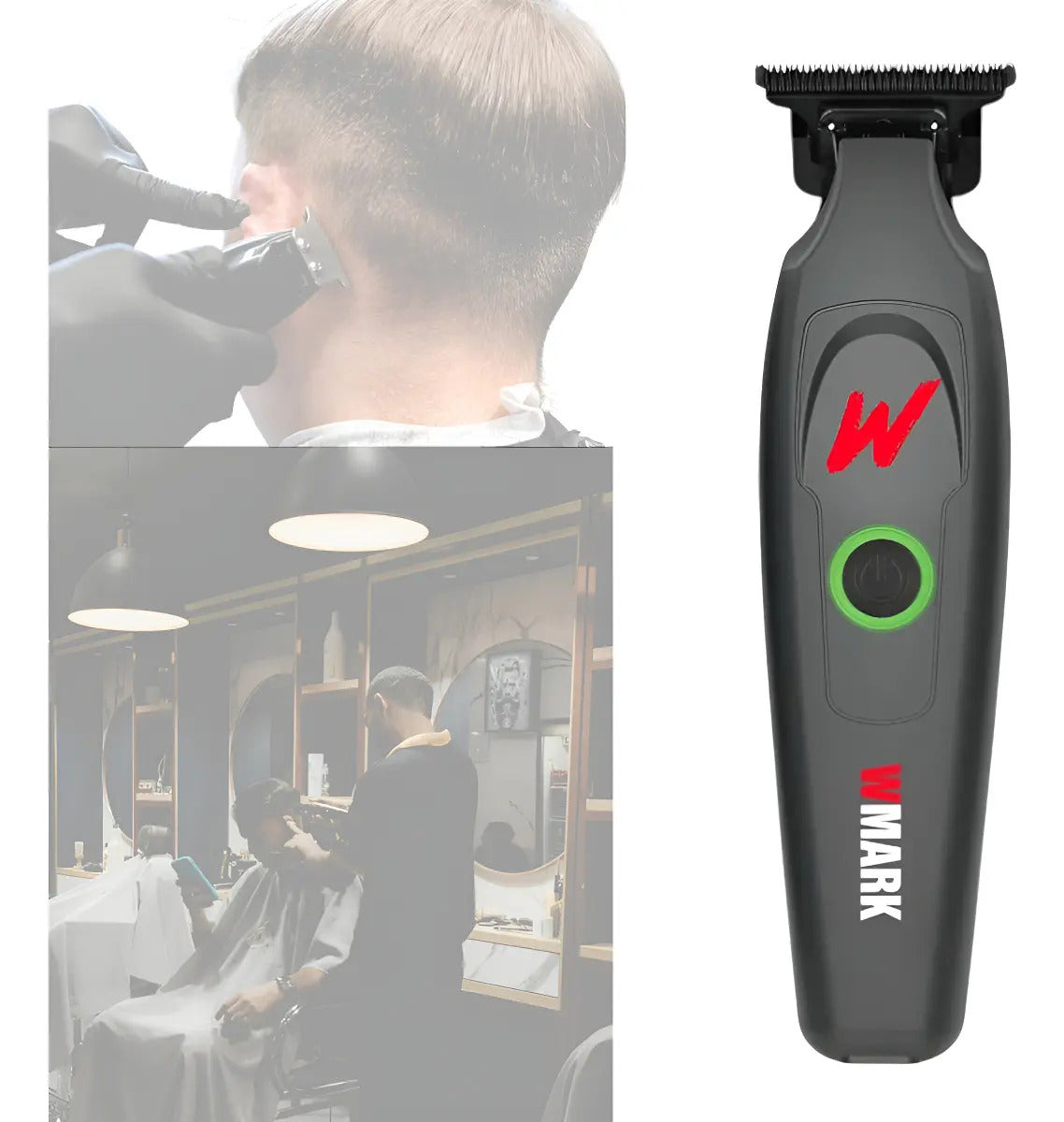 Trimmer Profesional Wmark NG-7203 | Patillera Recargable 7000 RPM con Cuchilla DLC