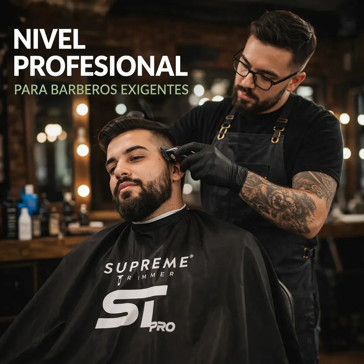 Capa De Barberia Antiestatica Sin Pelos Pegados Corte Limpio