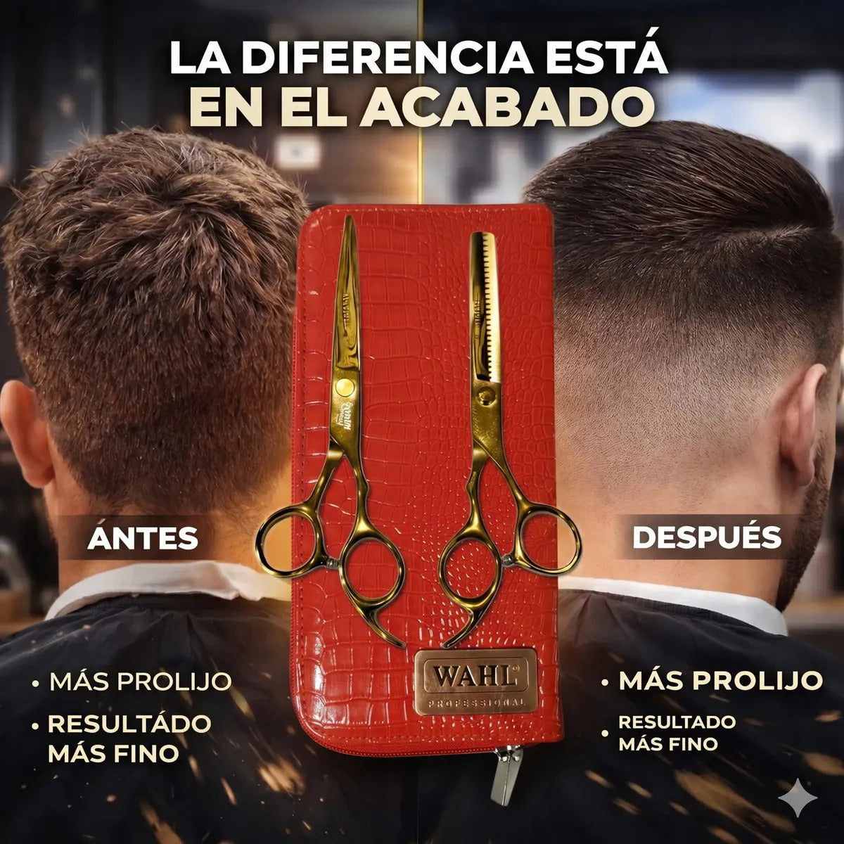 Set 2 Tijera Filo Navaja Peluquería Profesional Con Estuche