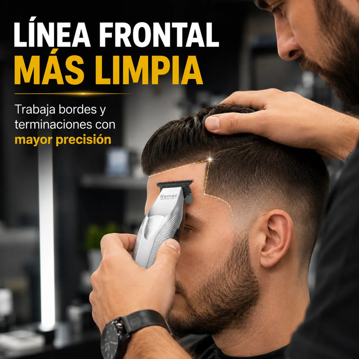 Cortadora De Pelo Hombre Para Contornos Cuchilla T KemeI KM-3023