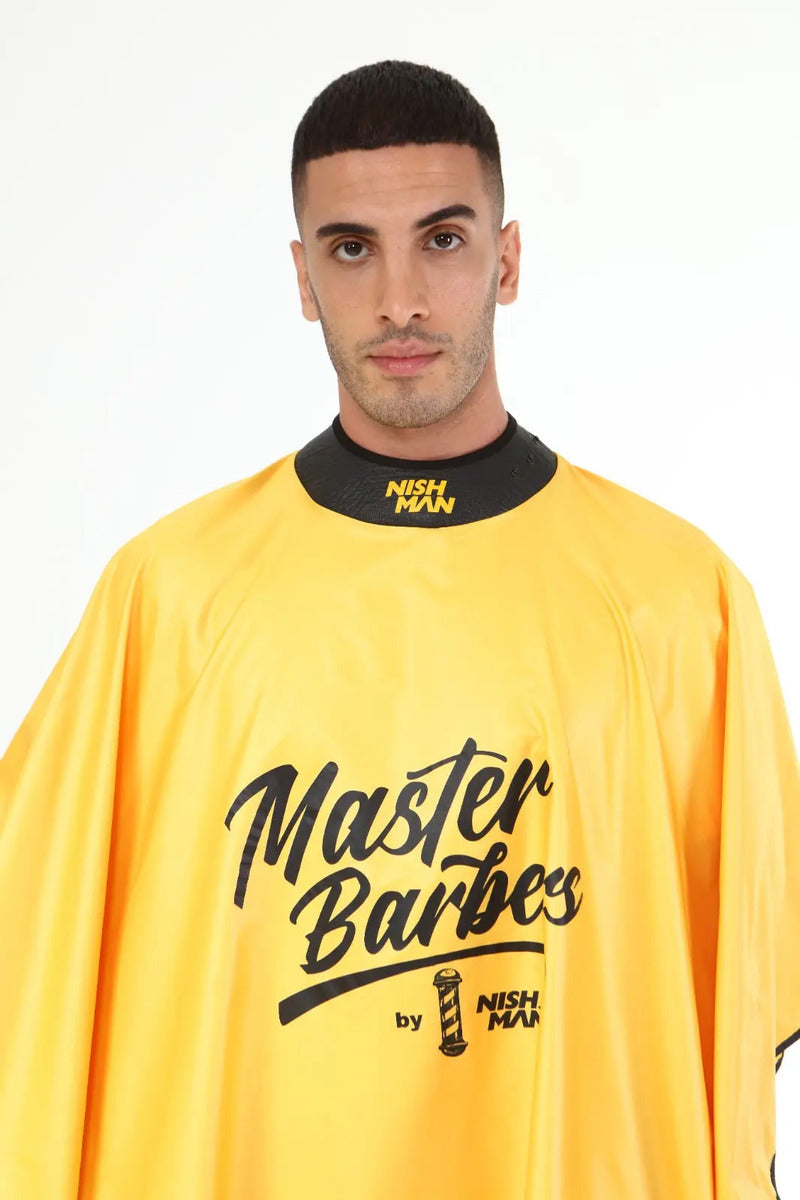 Capa de Corte Profesional Nishman Master Barber - Tela Nano Micro Premium