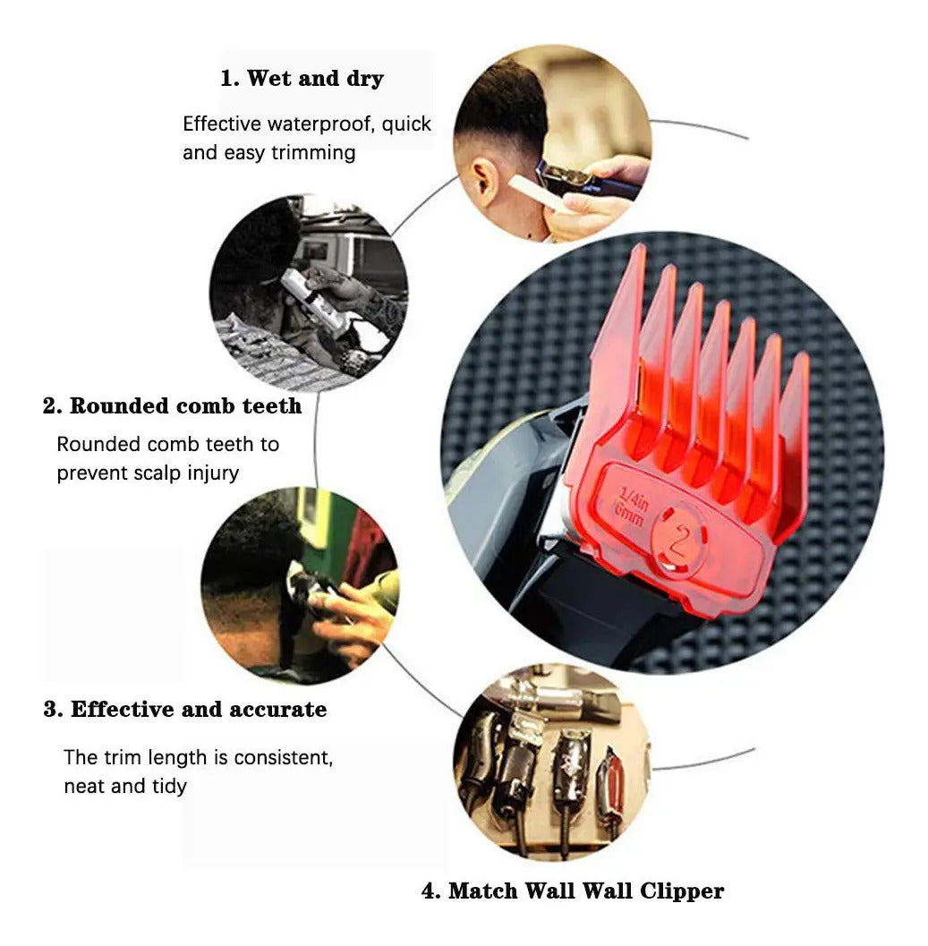 Set de 8 Peines Guías Profesionales para Clipper con Base Organizadora